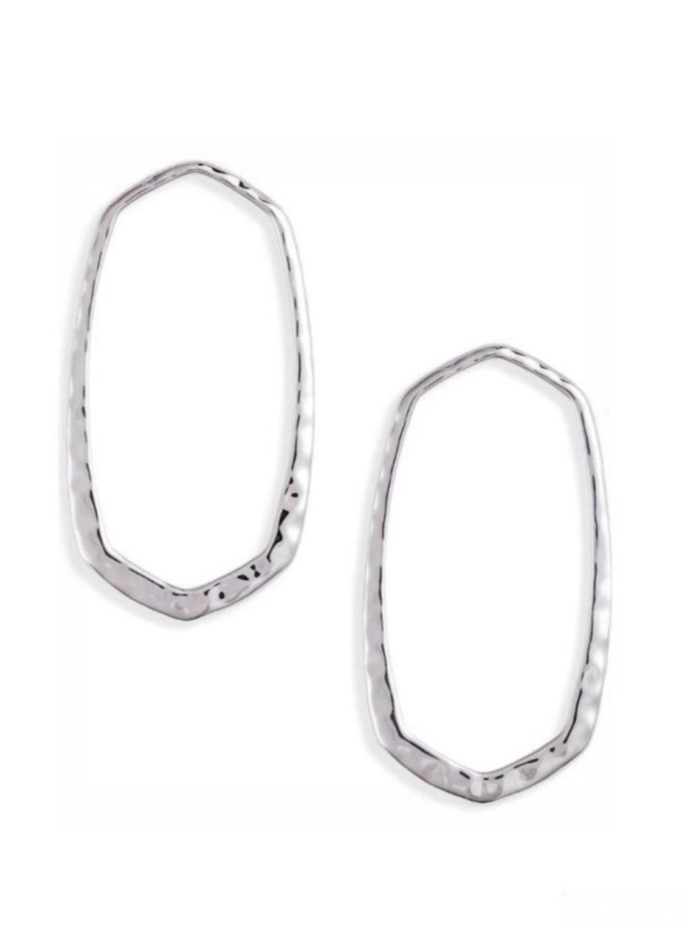 KENDRA SCOTT Women’s Zorte open frame silver hoop earrings🔥🔥